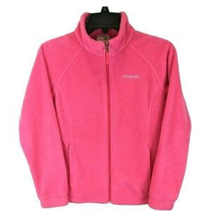 Columbia Sportswear Fleece Jacket  Youth Girls L (14-16)  Pink w Zip Pockets